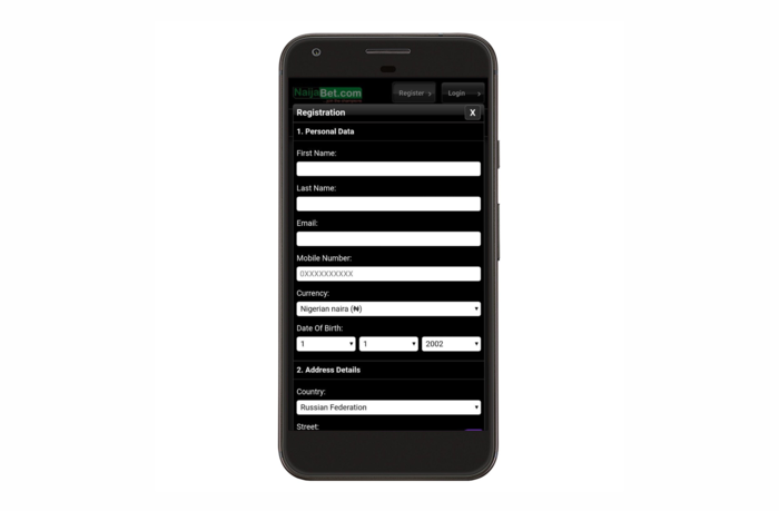  naijabet mobile registration